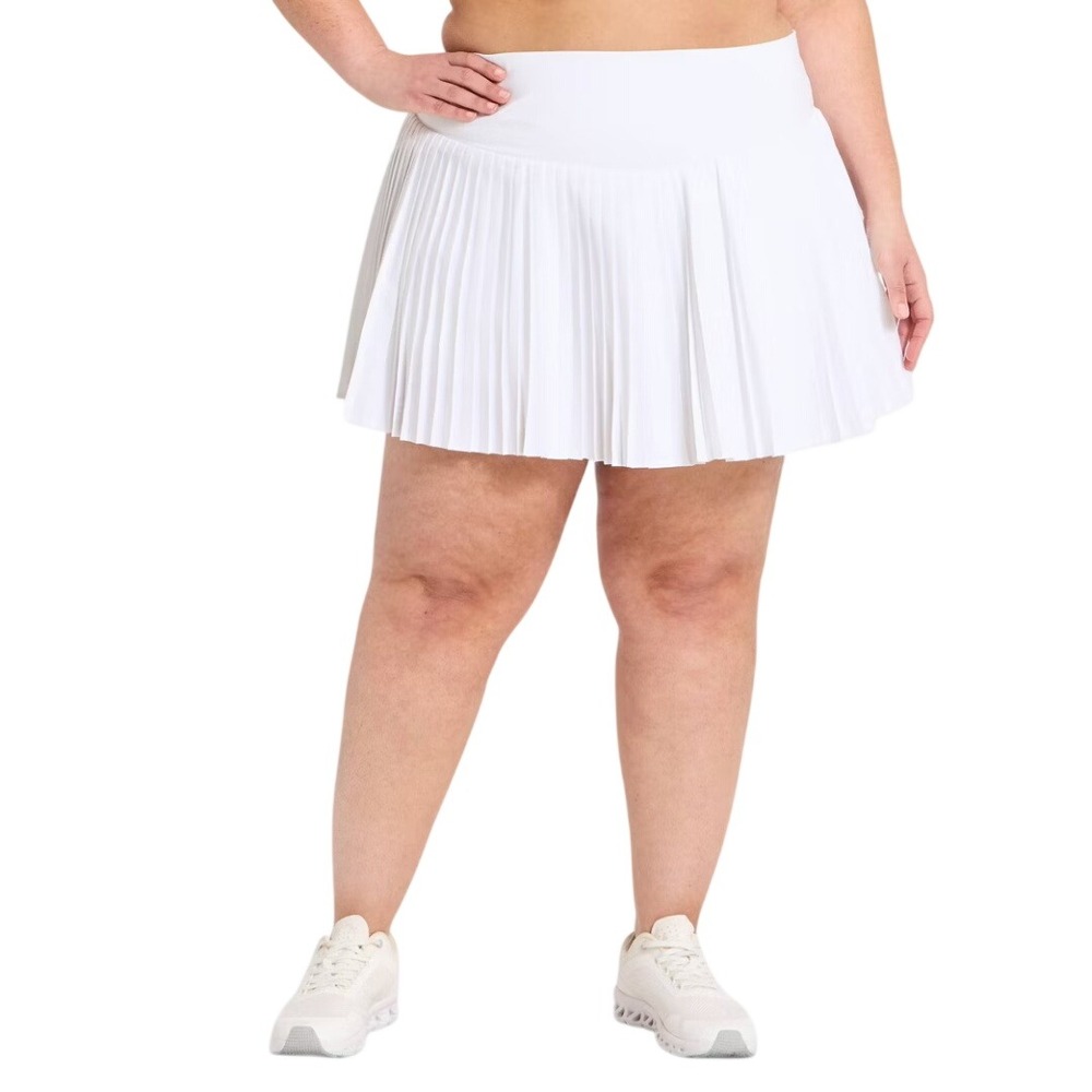 All in Motion Women's White High-Rise Pleated Athletic Skort Size XXL